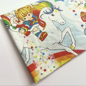 Rainbow Brite vintage 1983 flannel pillowcase standard